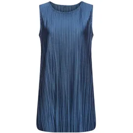 LASCANA Longtop Damen Plisseefalten Blau 36/38