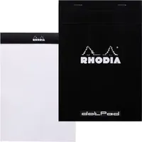Rhodia Notizblock 16559C, dotpad, dotted, A5, 80 g/m2, 80 Blatt, schwarz