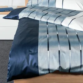 JANINE Carmen S 55026 nachtschattenblau/perlblau 135 x 200 cm + 80 x 80 cm