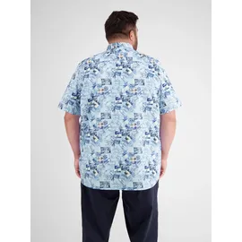 Lerros Herren Halbarmhemd in Großen Größen - Cobalt Blue - 4XL