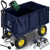 KESSER® Bollerwagen 550kg belastbar Gartenwagen Transportwagen Gartenkarre herausnehmbare Plane Gerätewagen Handwagen vielseitig einsetzbar inkl. Handschuhe