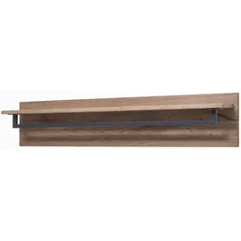Massivmoebel24 Wandgarderobe Villanders 120 x 20 x 25 cm Eiche