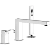 GESSI Rettangolo K Dreiloch-Wannenrand-Armatur Chrom
