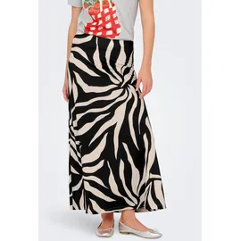 Only Maxirock Damen Bedruckt Schwarz XS