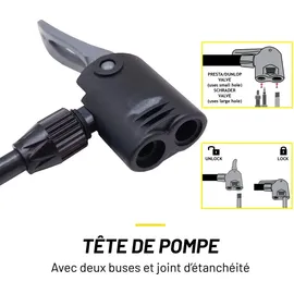 Dunlop Fahrradpumpe mit Manometer - Rot