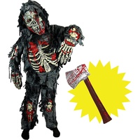 Spooktacular Creations Zombie Skelett Kinderkostüm mit Blutiger Axt (Large)