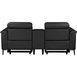 OTTO home 2-Sitzer OTTO HOME "LUND, Kinosofa, Relaxfunktion, TV-Sessel, manuell/elektrisch (USB-A)", schwarz, B:195cm H:97cm T:99cm, Kunstleder 100% Polyurethan, Sofas, Kopfteilverstellung, Getränkachhalter, u. Staufach