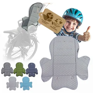BambiniWelt by Rafael K. Fahrradkindersitz Ersatzbezug Sitzkissen für Fahrradsitz kompatibel mit Römer Jockey M5 (Sterne hellgrau)