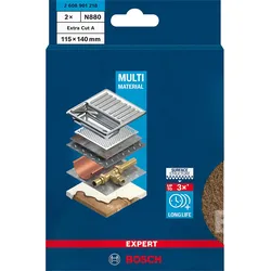 Bosch EXPERT N880 Vliesscheibe zum Handschleifen braun - 2608901218 - braun