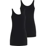 LAURA SCOTT Longtop LAURA SCOTT, Damen, Gr. 38, schwarz (schwarz, schwarz), Jersey, Obermaterial: 95% Baumwolle, 5% Elasthan, unifarben, Basic, sehr figurbetont Po-bedeckend, Rundhals, Tops, mit Stretchanteil