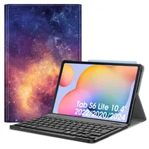 Fintie Tastatur Hülle für Samsung Galaxy Tab S6 Lite 10,4 Zoll Schwarz