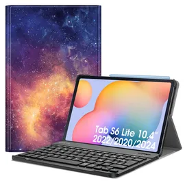 Fintie Tastatur Hülle für Samsung Galaxy Tab S6 Lite 10,4 Zoll Schwarz