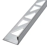 Dalsys Fliesenschiene L-Profil 2,5m x 12,5mm, Edelstahl Gebürstet Winkelprofil