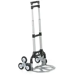 Treppenkarre mit 3-Stern-Rädern, Traglast 80 kg, Räder aus schwarzem Gummi