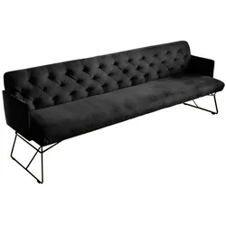 KAWOLA Esszimmerbank CHARME Velvet schwarz 246cm