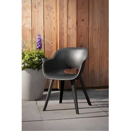 ALLIBERT Akola Gartenstuhl 55 x 57 x 80 cm graphitgrau 2 St.