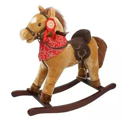 Western Schaukelpferd mit Ton und Sattel