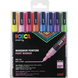 FABER-CASTELL  Marker UNI POSCA PC-3M 8er Set Glitter