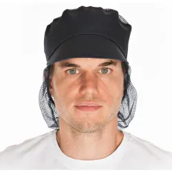 HYGOSTAR® Schildmütze mit Haarschutz und Netzteil 0076 , 1 Karton = 5 Packungen = 50 Stück, blau