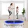 Costway 2 Personen Trampolin 154 cm inkl. Haltegriff blau