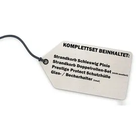 bene living Strandkorb Komplettset Schleswig Pinie PE mokka Modell 554