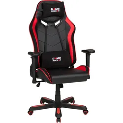 Game Rocker G-30 L Gaming Stuhl – Kunstleder, schwarz/rot