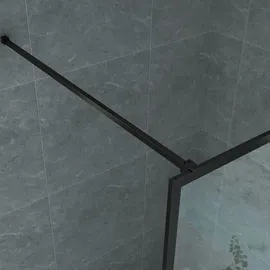 Aloni Duschwand Duschabtrennung schwarz-mattes Profil 8mm 900x2000mm