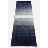 Home Affaire Läufer »Katalin, handgewebt, Teppiche aus 100% Viskose, farblich changierend«, rechteckig, blau