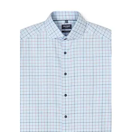 Olymp Businesshemd OLYMP "OLYMP Luxor, modern fit, Royal Kent", Herren, Gr. 45, Normaler Arm, marine, 100% Baumwolle, Hemden