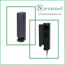 Novatool Steckdosenturm 2-fach 0 m Anthrazit 4 St.