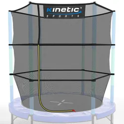 KINETIC SPORTS Trampolin Sicherheitsnetz für JUMPER 140 cm Kindertrampoline – Ersatz Fangnetz Netz mit Reißverschluss, UV-beständig, Indoor