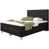 Inter Boxspringbett - schwarz - H3 - 140x200 cm