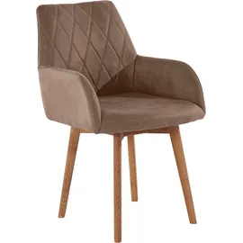 Home Affaire Brest 59,5x88x66 cm, 2 St., Microfaser, Gestell Eiche Massiv geölt