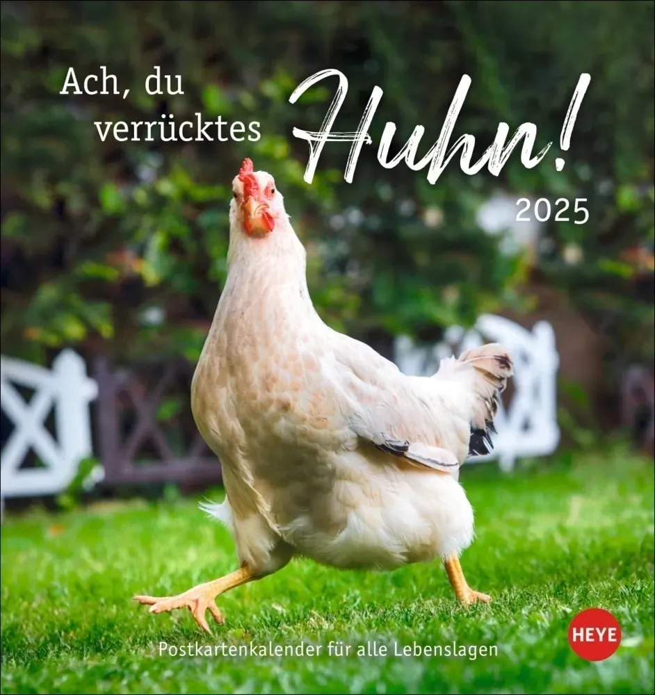 Hühner Postkartenkalender 2025 - Ach  Du Verrücktes Huhn!