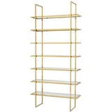 Casa Padrino Luxus Regalschrank Gold 120,5 x 40 x H. 253 cm - Luxus Möbel