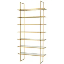 Casa Padrino Luxus Regalschrank Gold 120,5 x 40 x H. 253 cm - Luxus Möbel