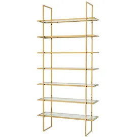 Casa Padrino Luxus Regalschrank Gold 120,5 x 40 x H. 253 cm - Luxus Möbel