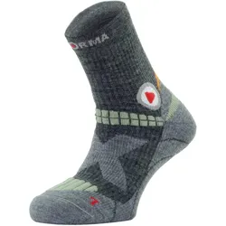 TREKKING SOCKEN-EVEREST EXTREME- - ACHILLES SUPPORT-MERINOWOLLE-GRAU/GRÜN 45/47