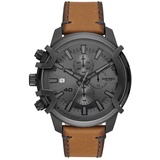 Diesel Herren Griffed Chronograph, Gehäusegröße 46 mm, Edelstahluhr