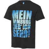 Hamburger SV HSV T-Shirt Shirt ** Stadt ** schwarz (DE/NL/SE/PL, Alphanumerisch, XXL, Regular, Regular, Schwarz) - XXL