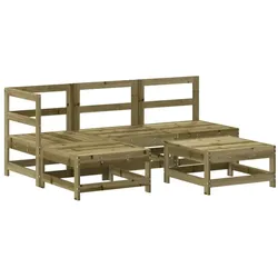 vidaXL 5-tlg. Garten-Lounge-Set Kiefernholz Imprägniert