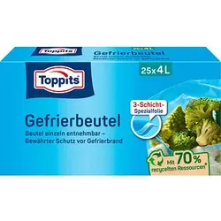 25 Toppits Gefrierbeutel 4,0 l