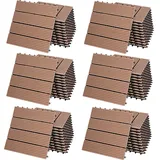 CASARIA WPC Fliesen 66x Klassik Terrakotta