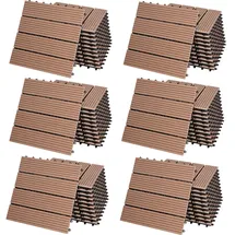 CASARIA WPC Fliesen 66x Klassik Terrakotta