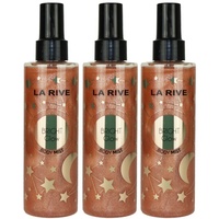 La Rive Shimmer Mist Bright Glow 3 x 200 ml Body Mist Bodyspray Set