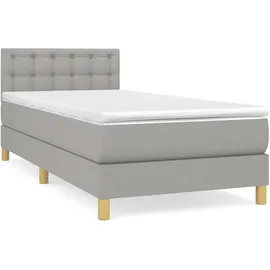 vidaXL Boxspringbett 100 x 200 cm Hellgrau
