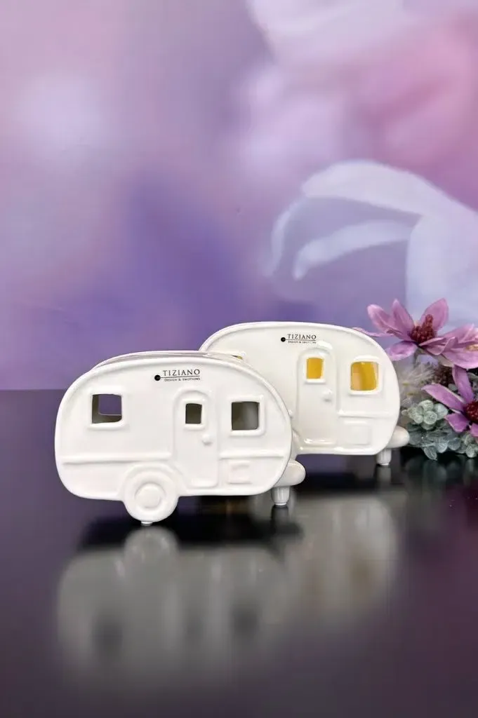 Deko LED Wohnwagen Caso 19cm