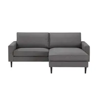 U N O Sports uno Ecksofa seitenverkehrt montierbar Milano ¦ grau ¦ Maße (cm): B: 202 H: 94 T: 149