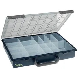 RAACO Sortimentskasten Polypropylen 338 x 261 x 57 mm blau/transparent 17 Fächer