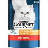 Gourmet PURINA GOURMET Perle Erlesene Streifen Katzenfutter nass, mit Rind, 26er Pack (26 x 85g)